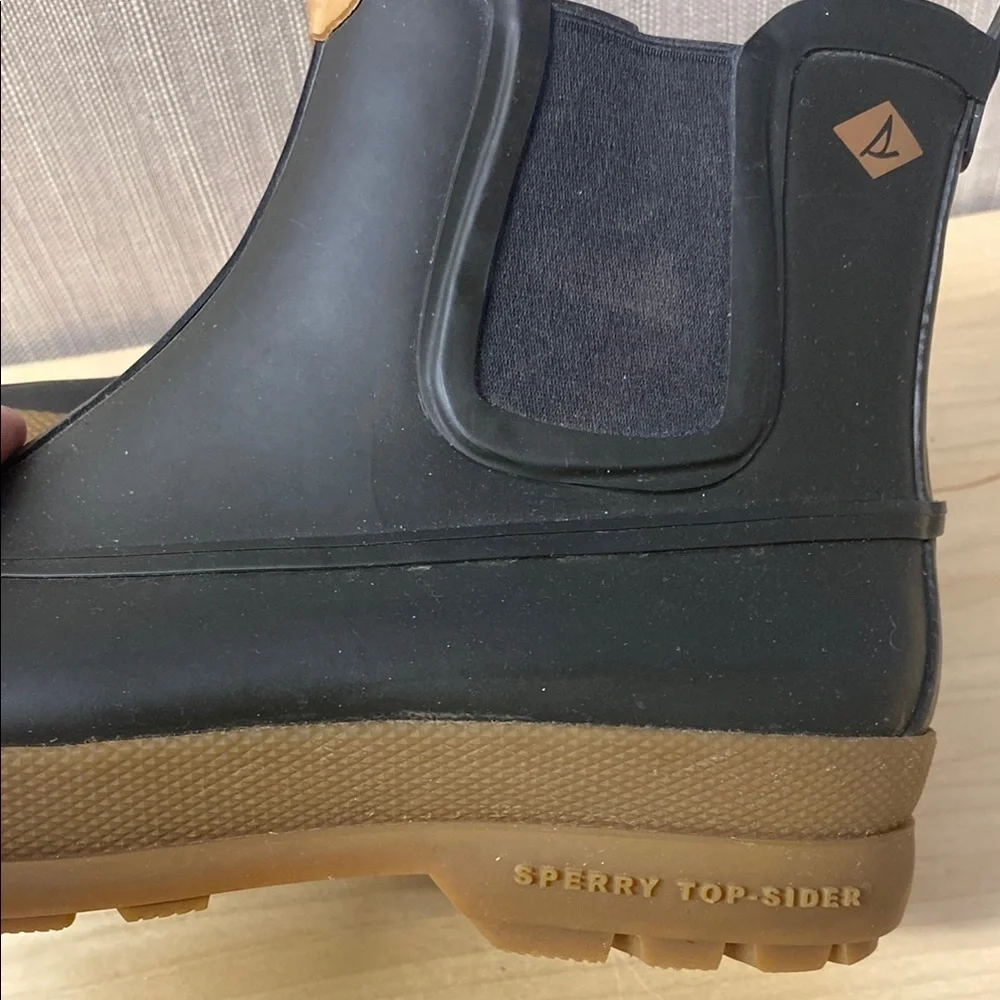 Sperry‎ Black and Brown Cold Bay Chukka Rubber Duck Boots size men’s 9